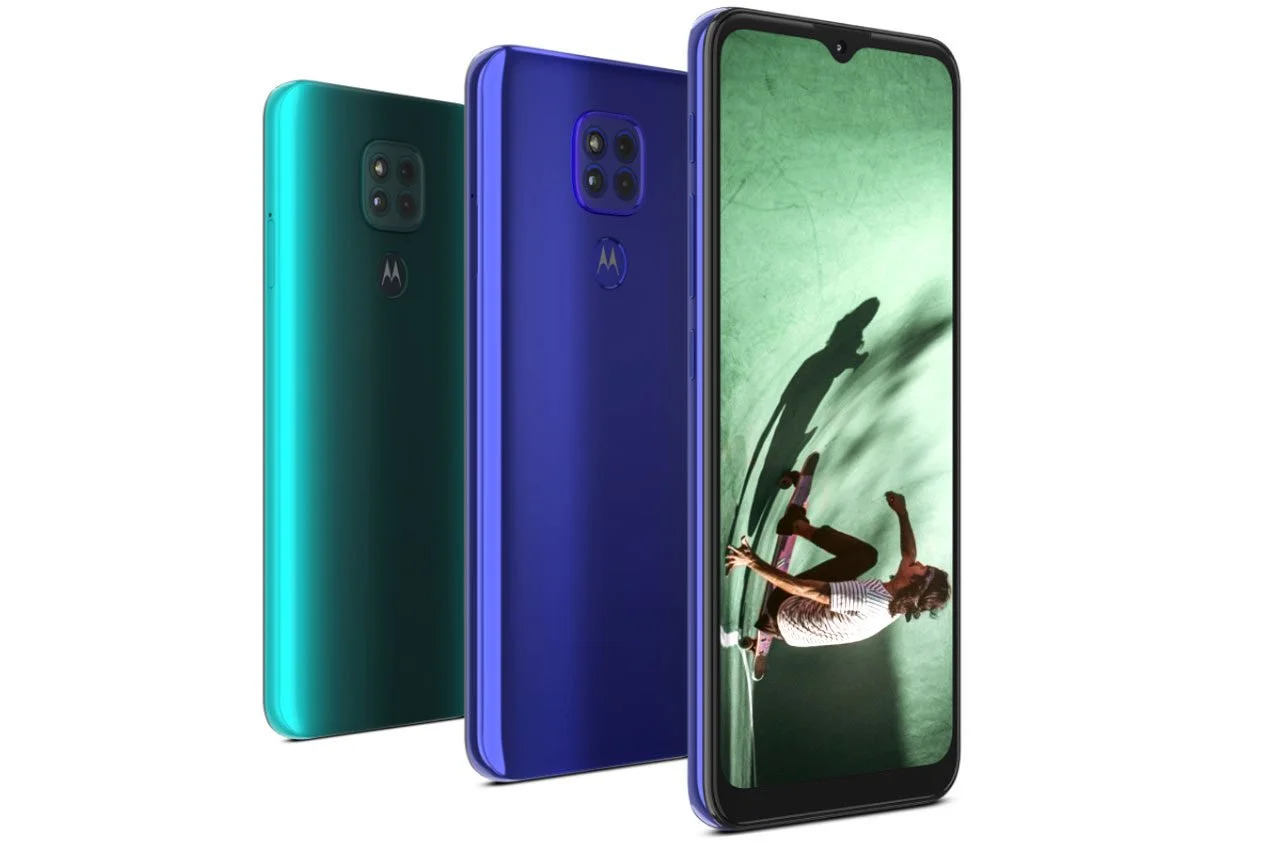 Motorola Moto G9 Green and Blue