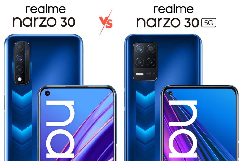 Realme Narzo 30 Vs 30 5g Comparison Choose Your Mobile 0719