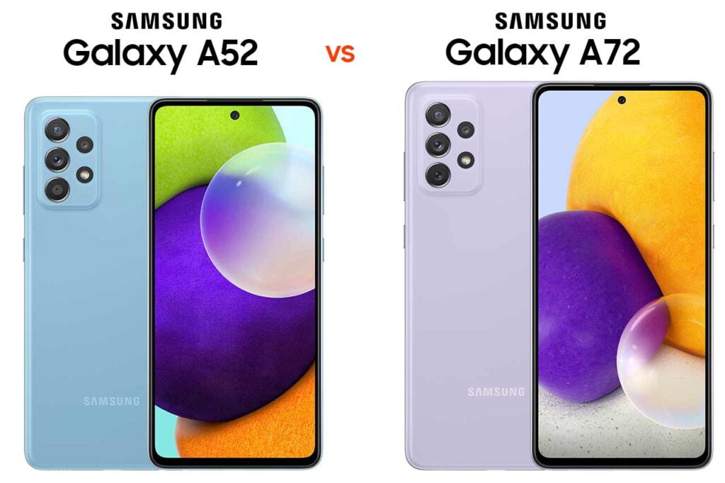 a52 and a72 samsung